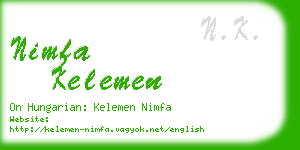 nimfa kelemen business card